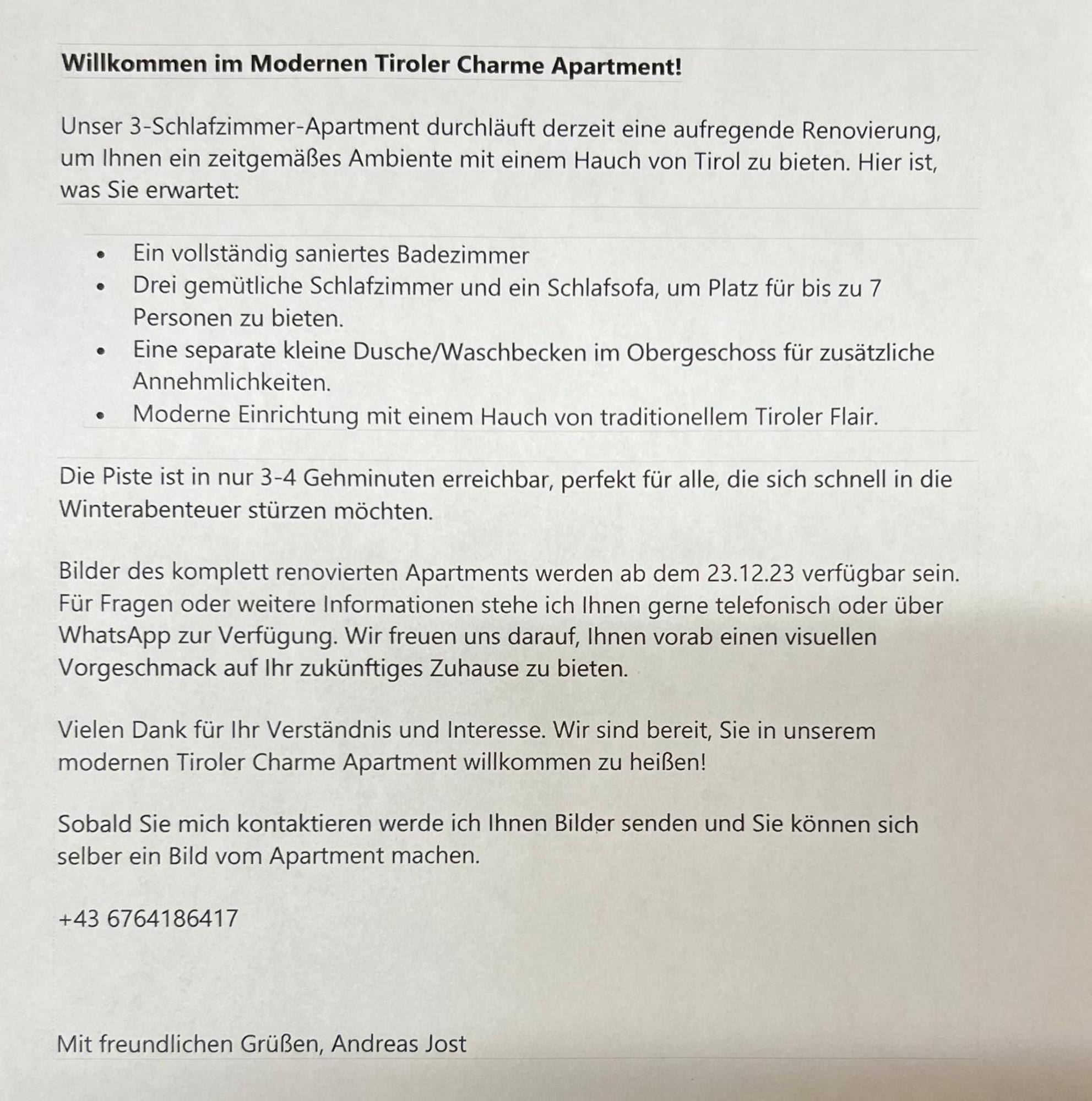 Apartment Haus Forelle